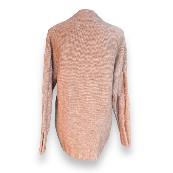 Renee C. Cable Knit Mock Neck Long Sleeve Sweater Camel Brown Women's Size M NWT - Picture 4 of 6